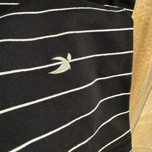 Glyder Black White Pinstriped VITAL 7/8 Yoga Leggings Large - Picture 5 of 9